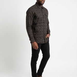 Men's Egara Dark Plaid Long Sleeve Shirt